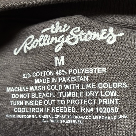 The Rolling Stones womens sz M Holiday Sweatshirt - Dark Gray and Red - Picture 5 of 5